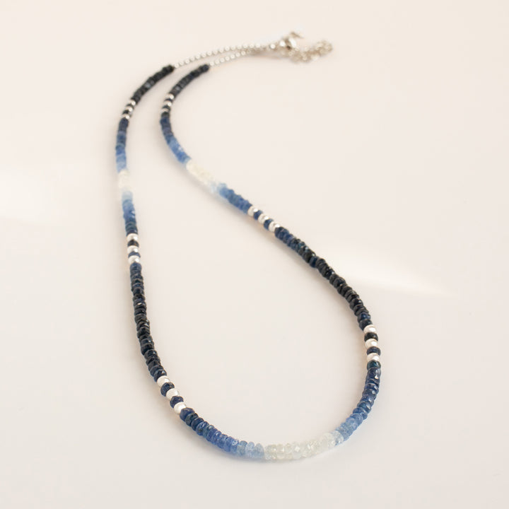 Silver Sapphire Necklace