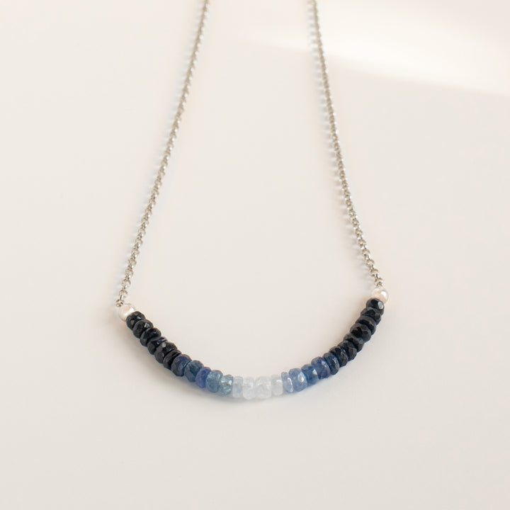 Silver and Sapphire Necklace