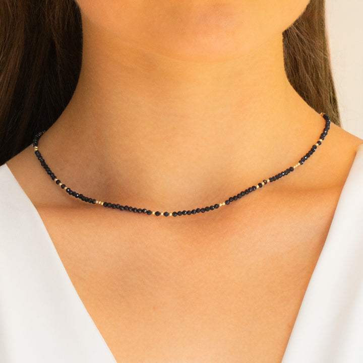 Beaded Sapphire Necklace