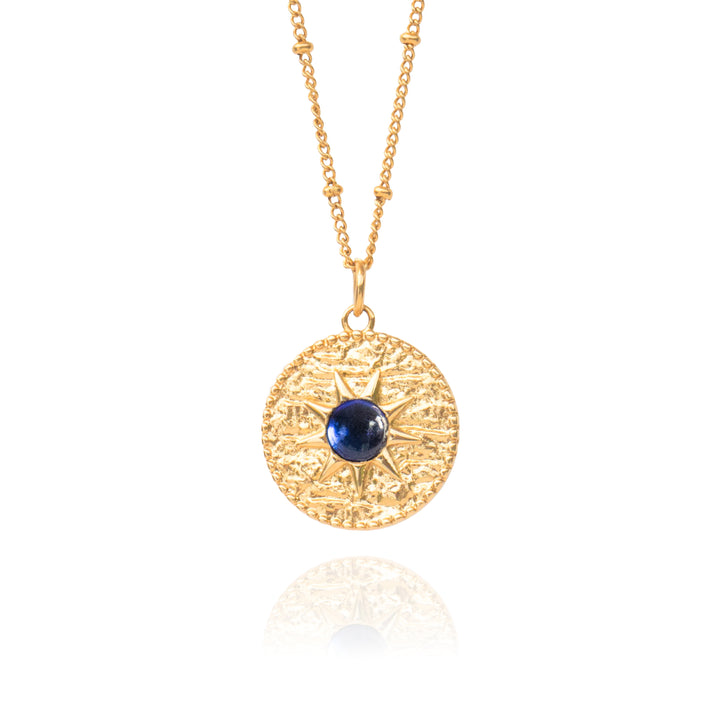 Gold Sapphire Necklace