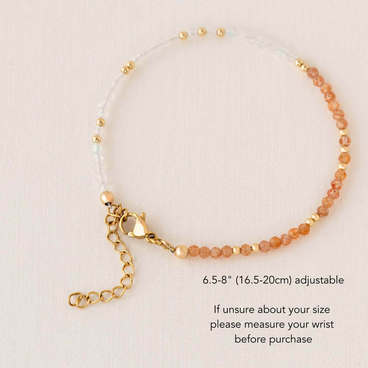 moonstone sunstone bracelet
