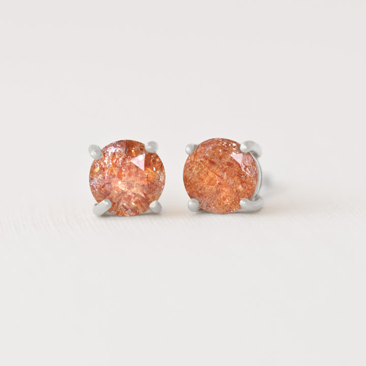 Sunstone Earrings Silver