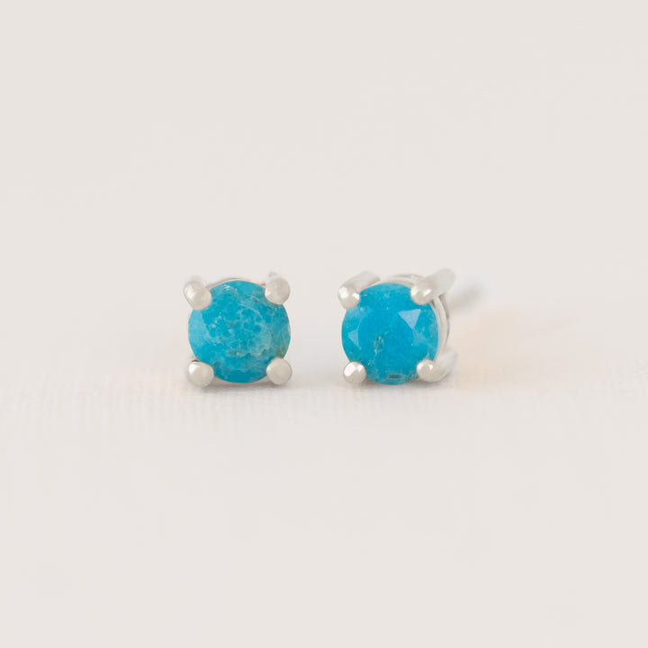 Silver and Turquoise Stud Earrings