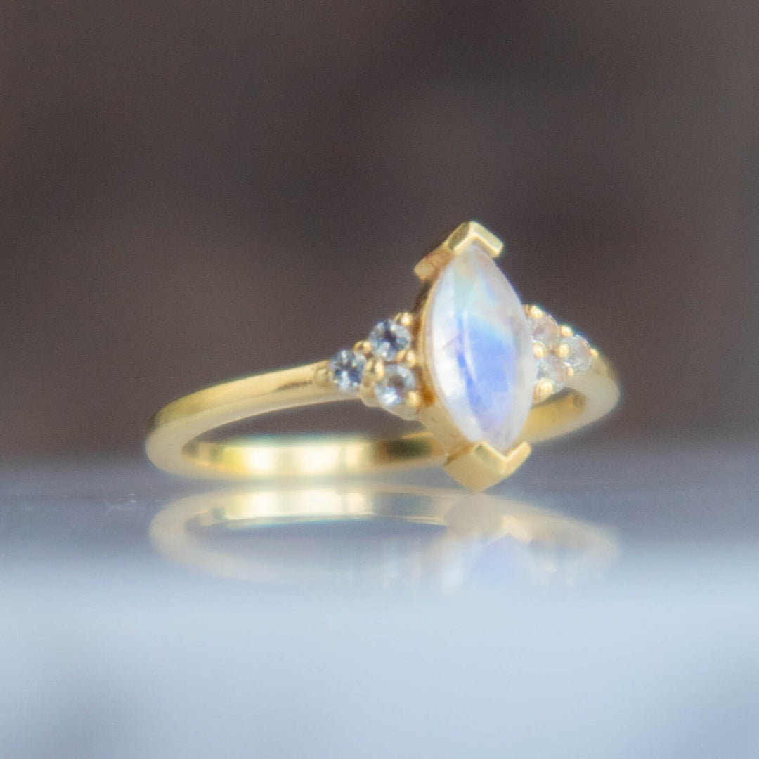 Gold Moonstone ring