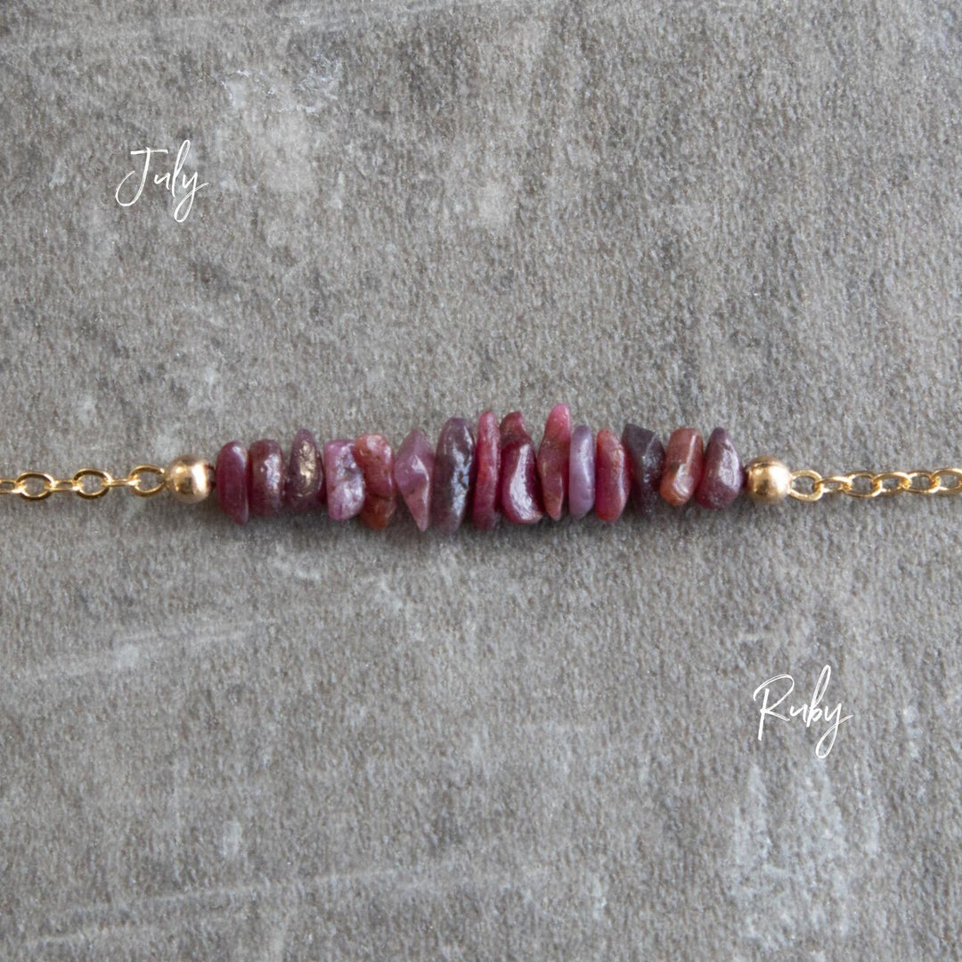 Ruby Raw Crystal Necklace