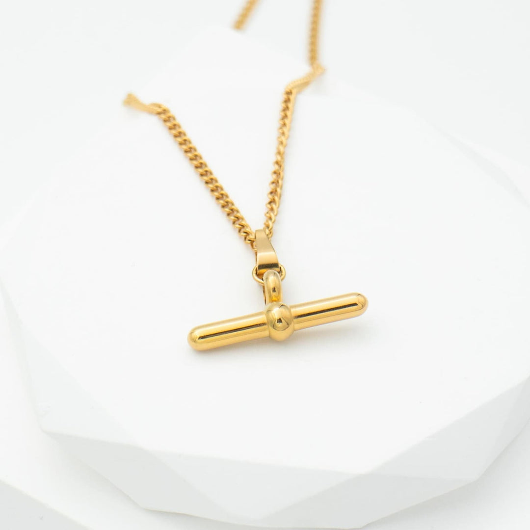 Gold Necklace t bar