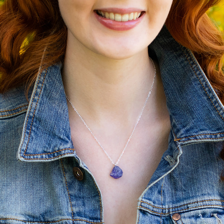 tanzanite necklace silver