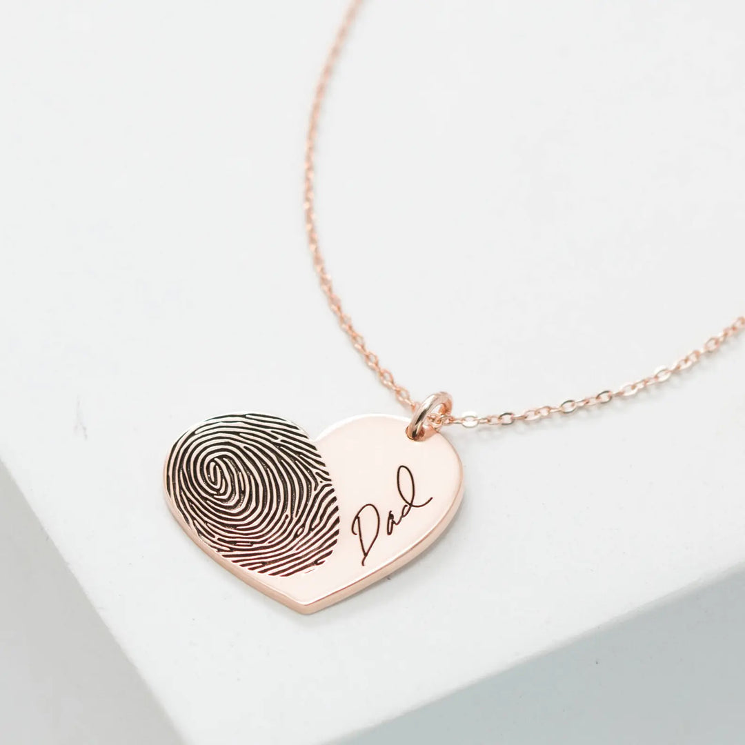 Fingerprint Heart Necklace