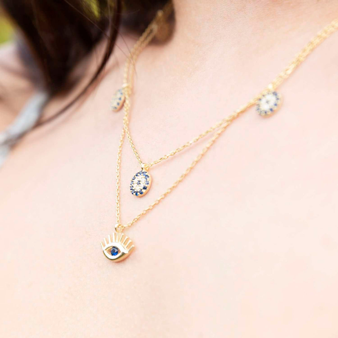 Gold Evil Eye Necklaces