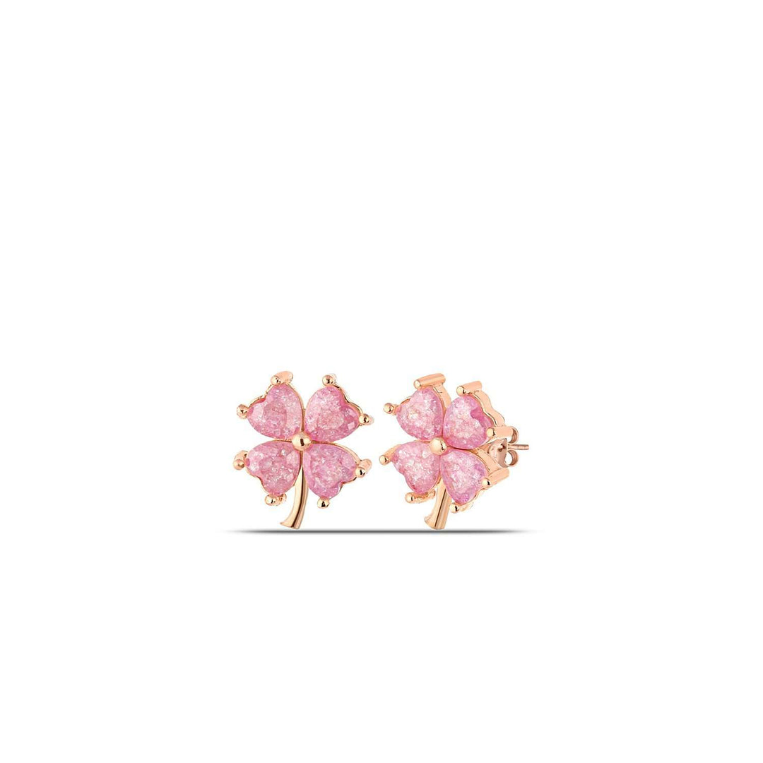 Pink Flower Earrings