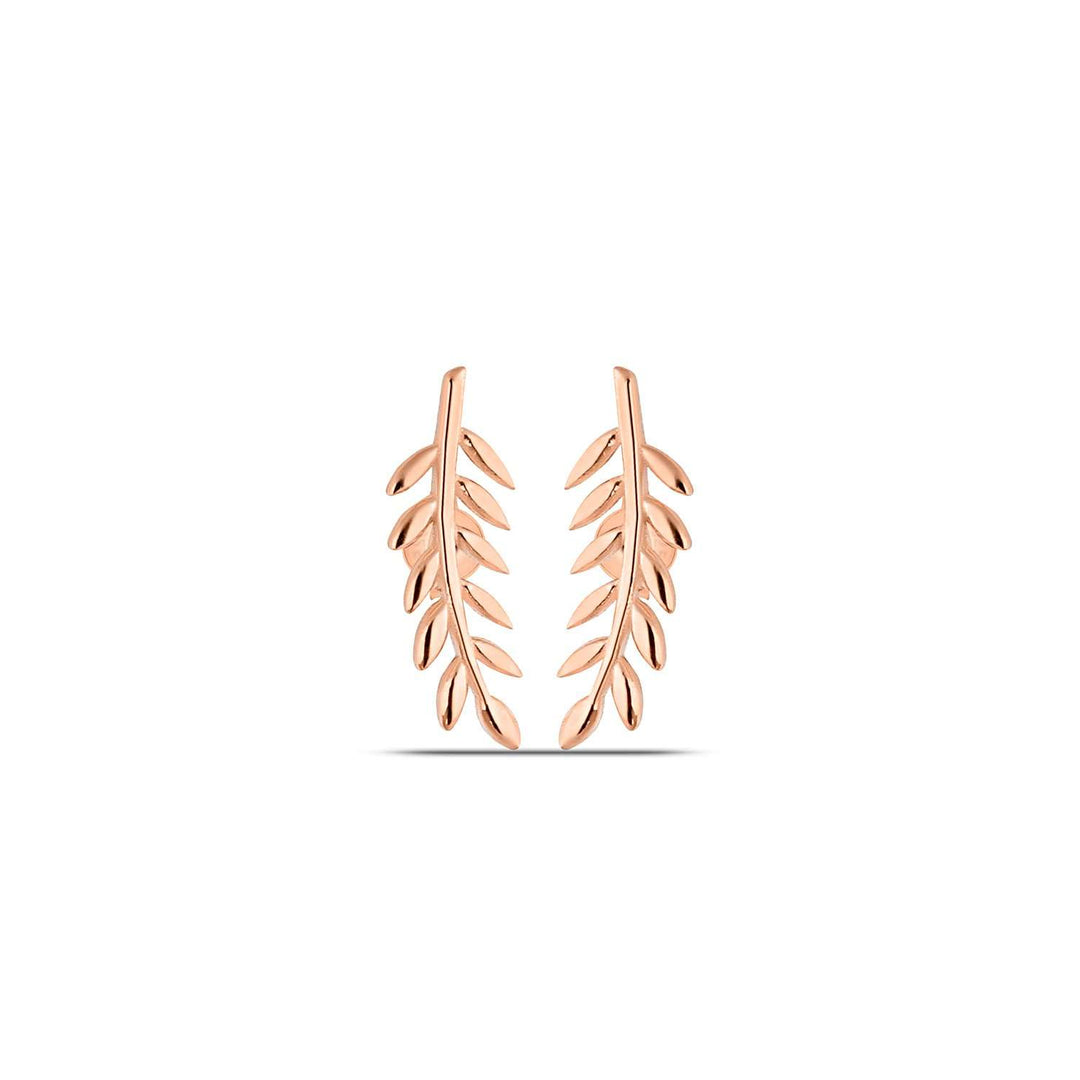 Olive Branch Rose Gold Earrings