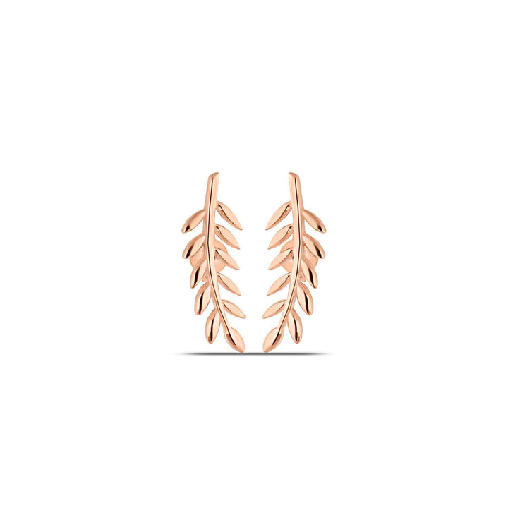 Olive Branch Rose Gold Earrings