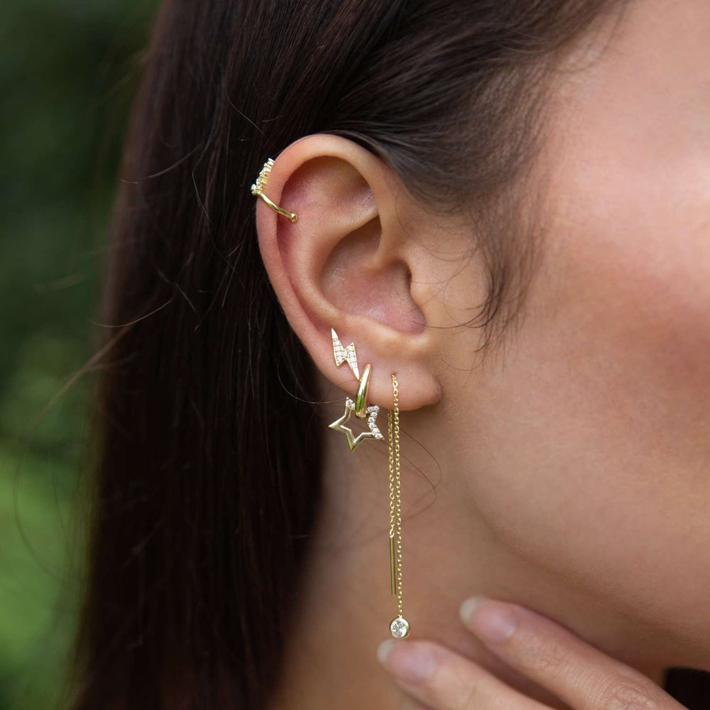 Lightning Bolt earrings gold