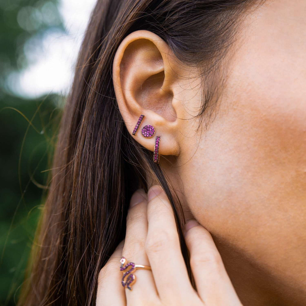 Ruby Pavé Earrings