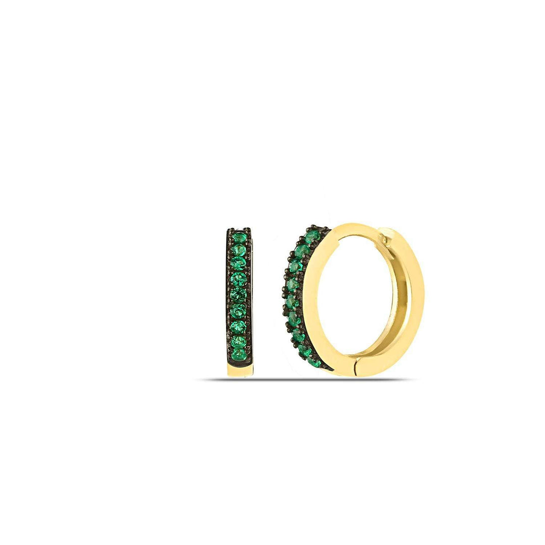 Emerald Huggie Earrings