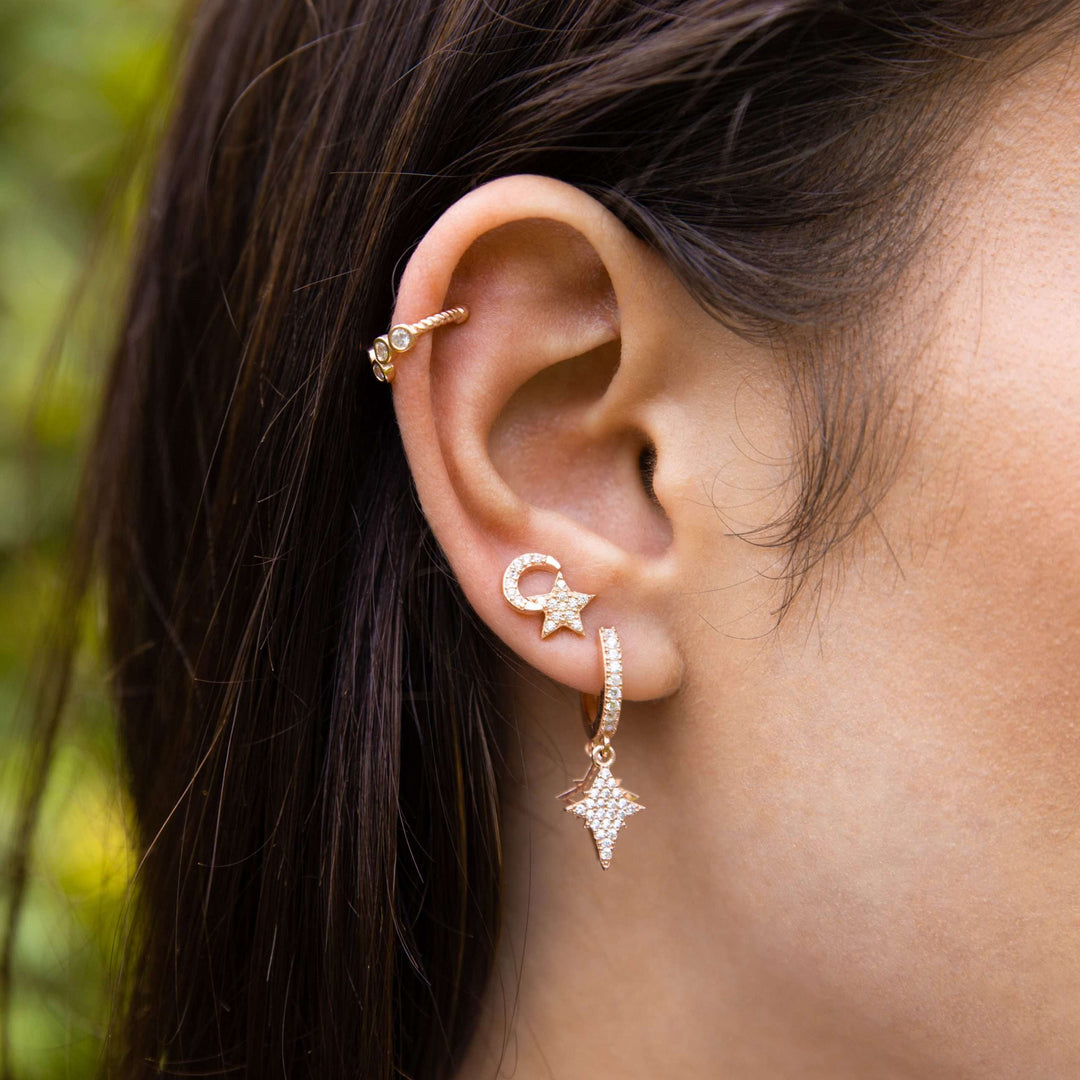 Dangle Star Earrings