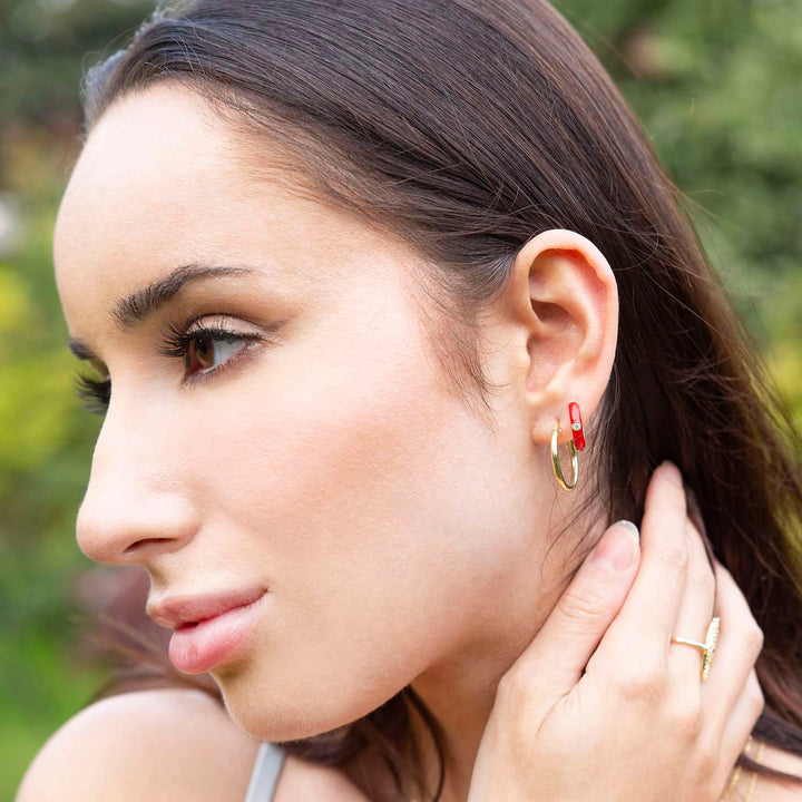 Thin Gold Hoop Earrings