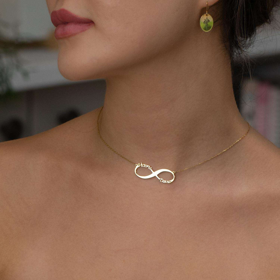 Gold Infinity Name Necklace