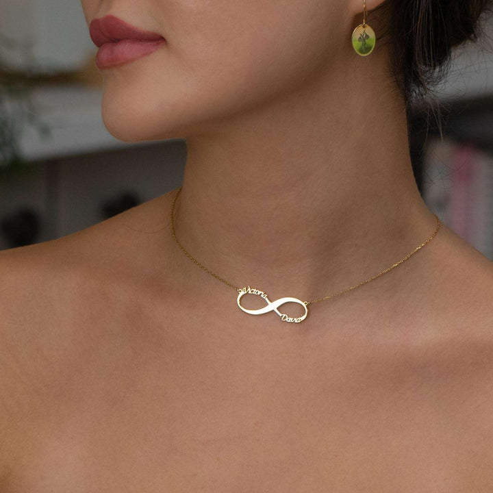 Gold Infinity Name Necklace