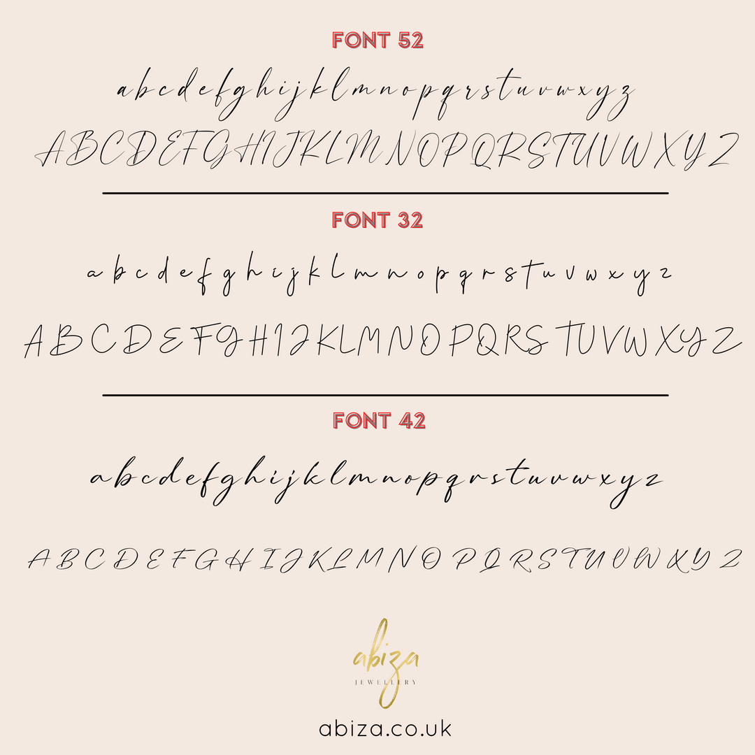 Initial Necklace Fonts