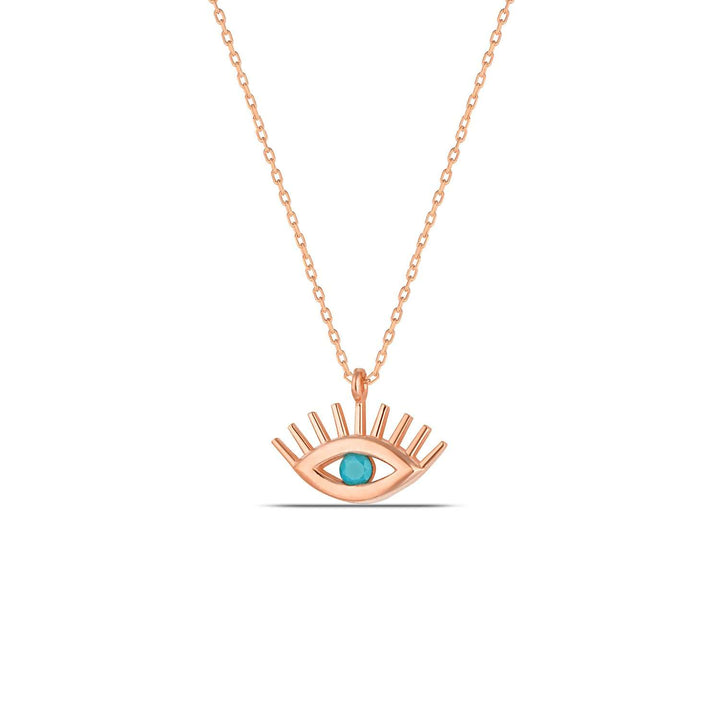 Rose Gold Evil Eye Necklace