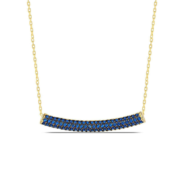 Gold Sapphire Necklace