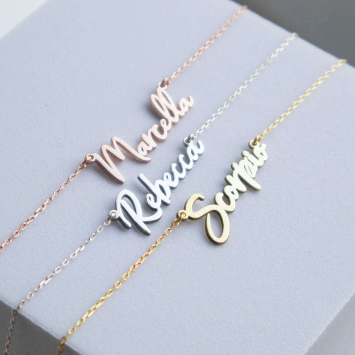 Custom Name Necklace 18K Gold Plated