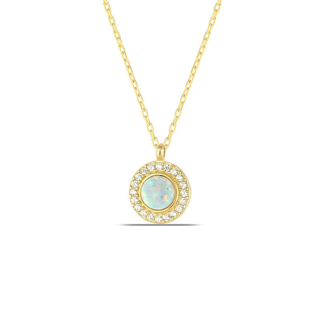 Opal Necklace Gold