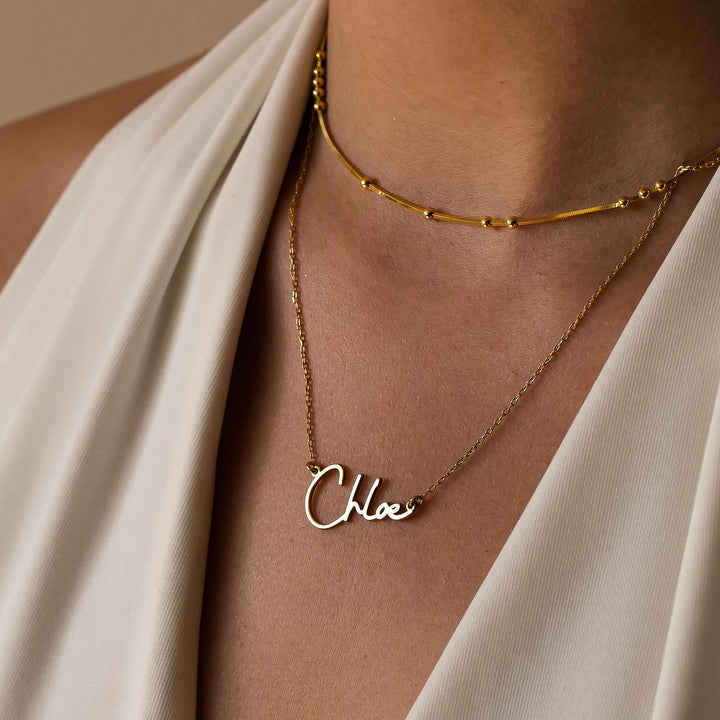 Gold Plated Name Necklace