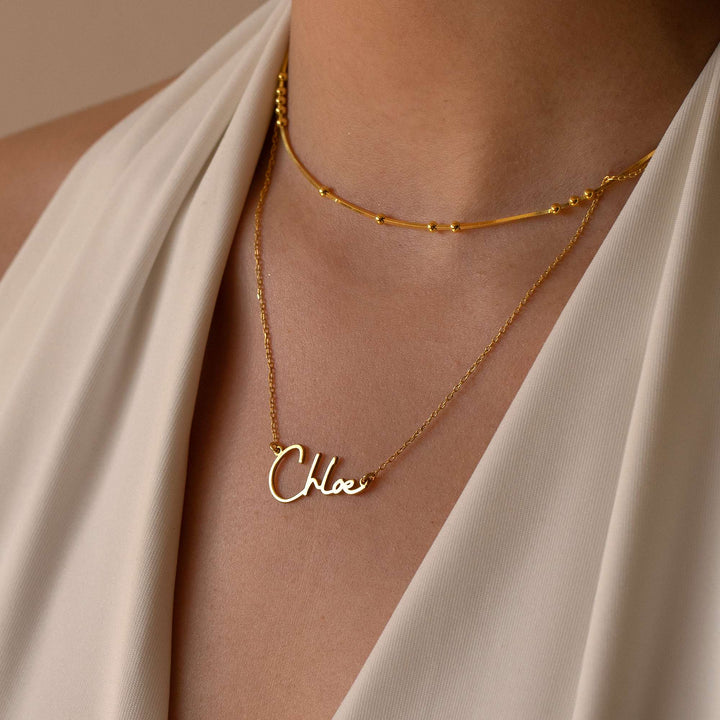 Gold Plated Name Necklace