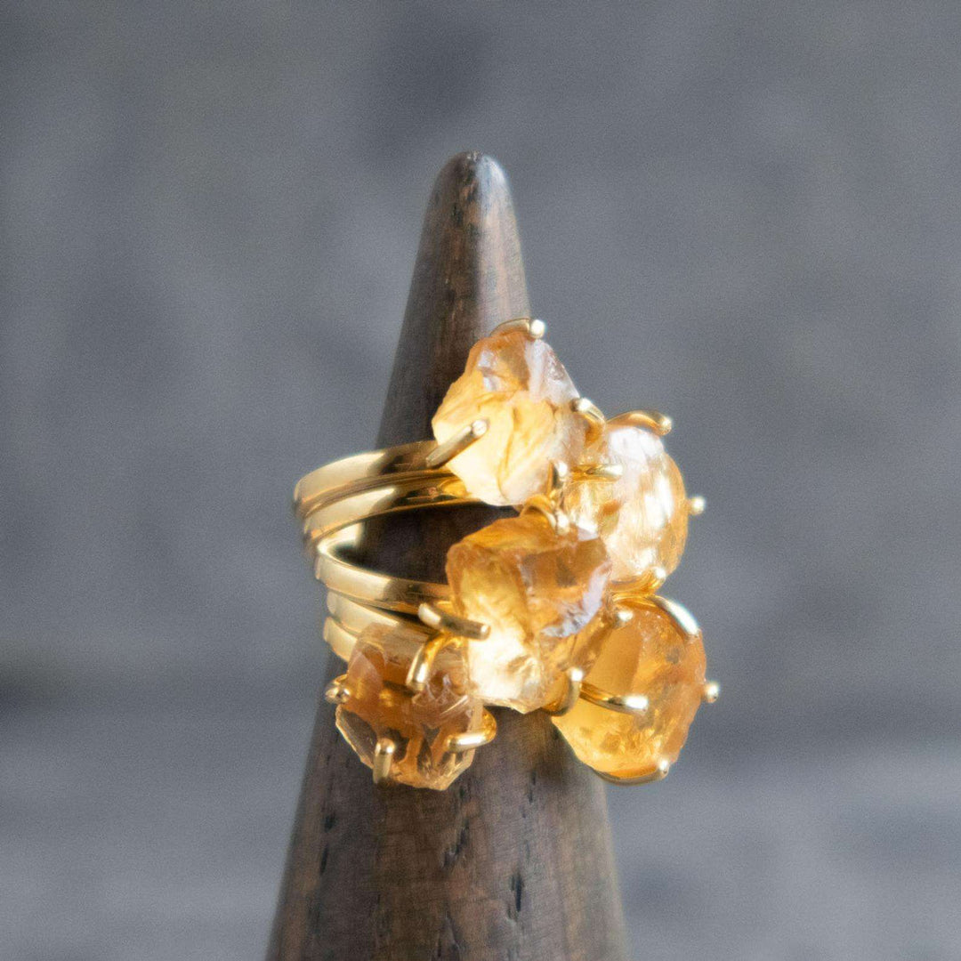 Raw Citrine Ring