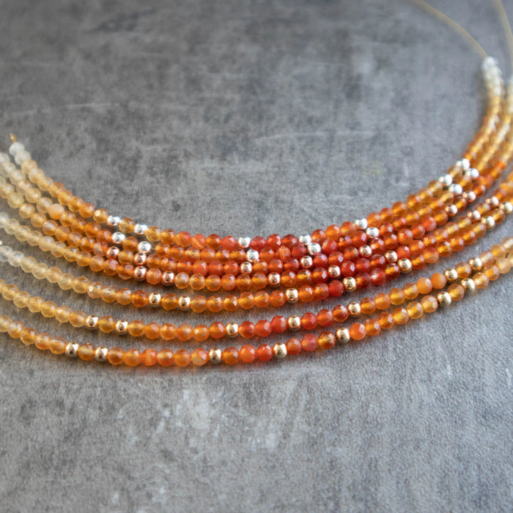 Ombré Carnelian Bead Bracelet