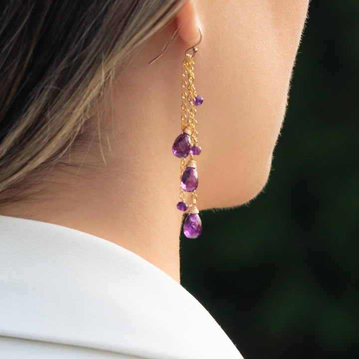 Amethyst Earring Gold