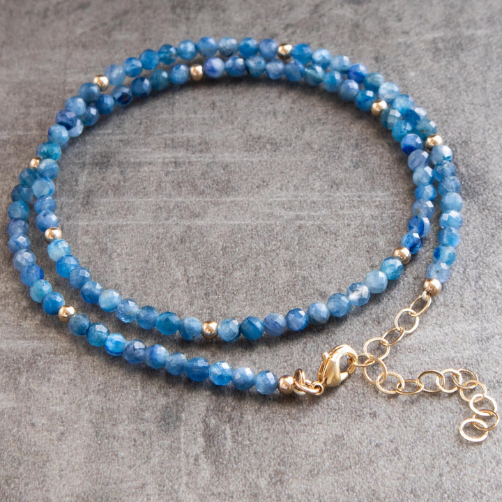 Blue Kyanite Bead Necklace