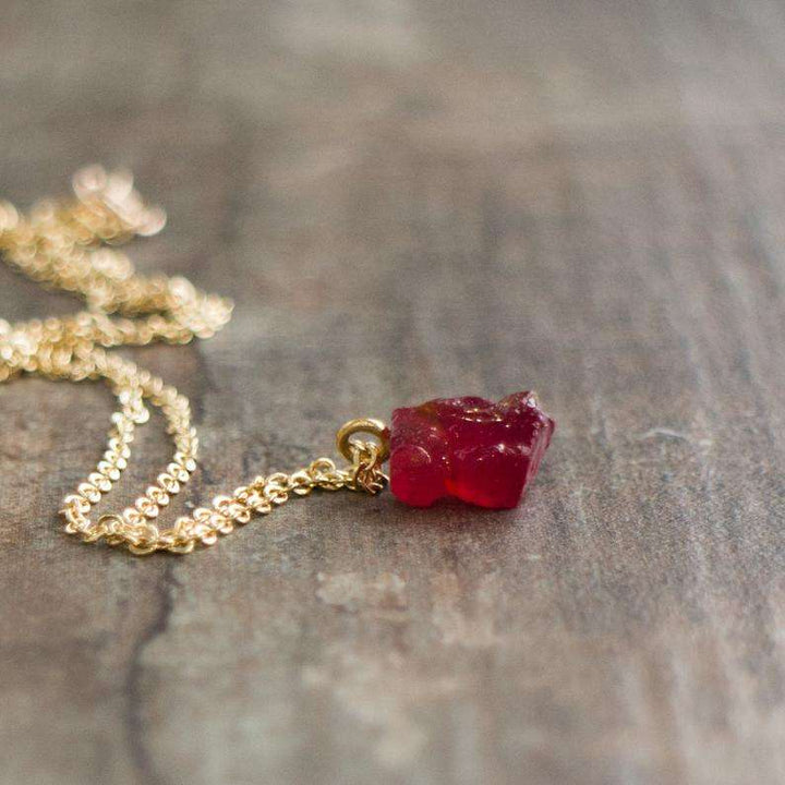 Raw Ruby Pendant