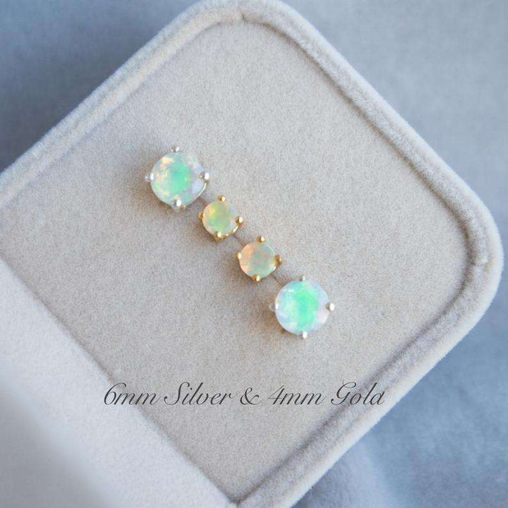 Opal Earrings Studs