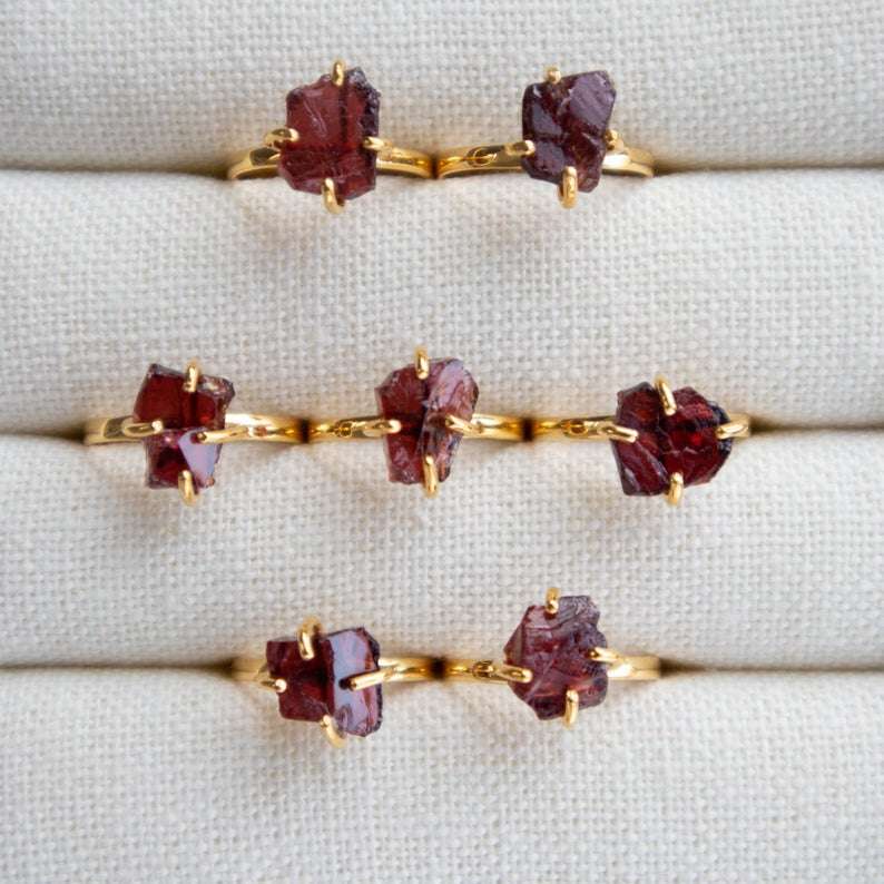 Garnet Ring Gold