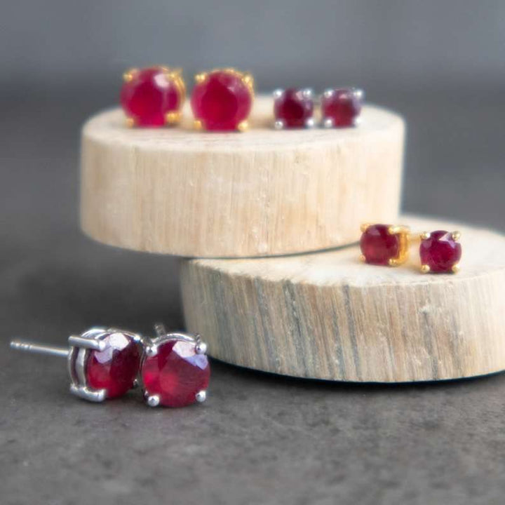 Real Ruby Earrings