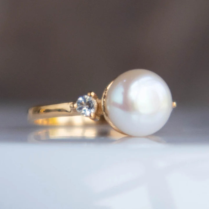Gold Pearl Ring