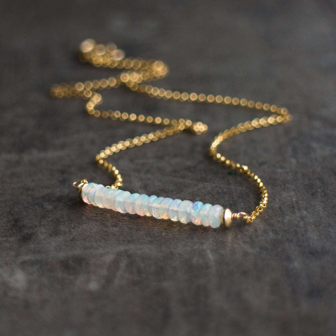 Opal Necklace Gold