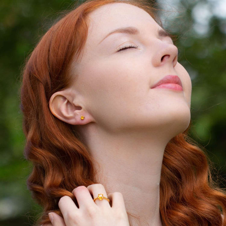 Citrine Stud Earrings UK