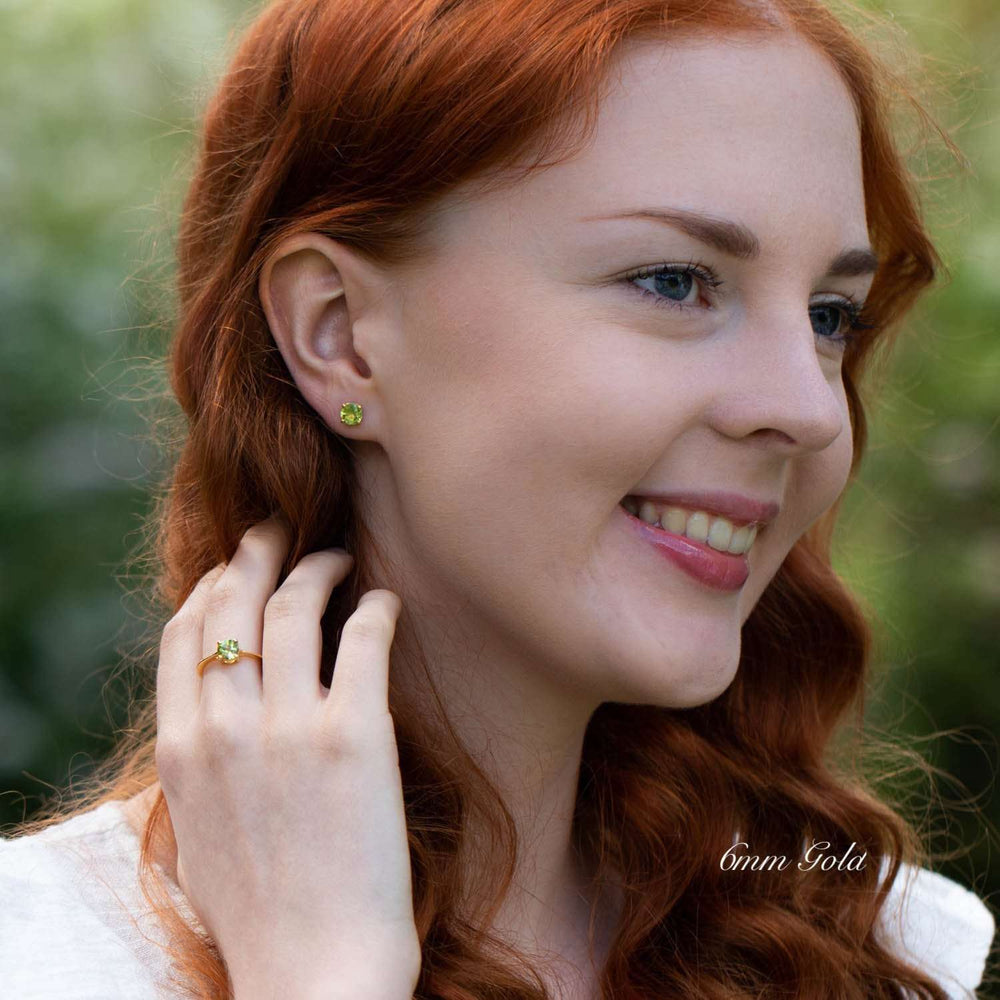 Peridot Earrings Studs