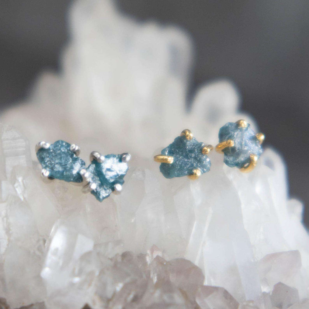 Blue Diamond Earrings