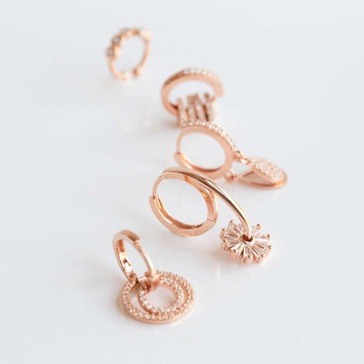 Rose Gold Huggies Hoop Earrings