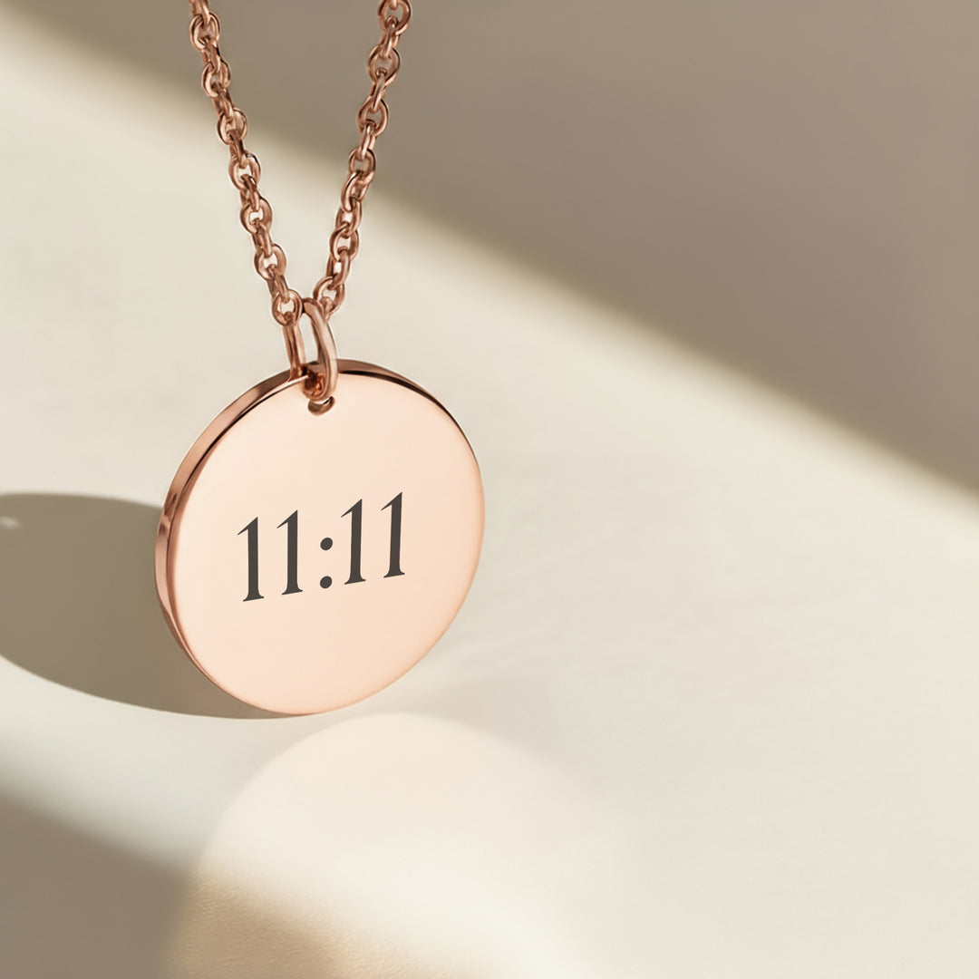 11 11 necklace Rose gold