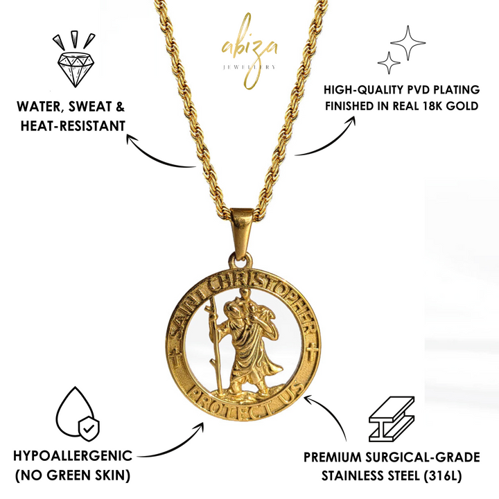 Gold-St-Christopher-Necklace