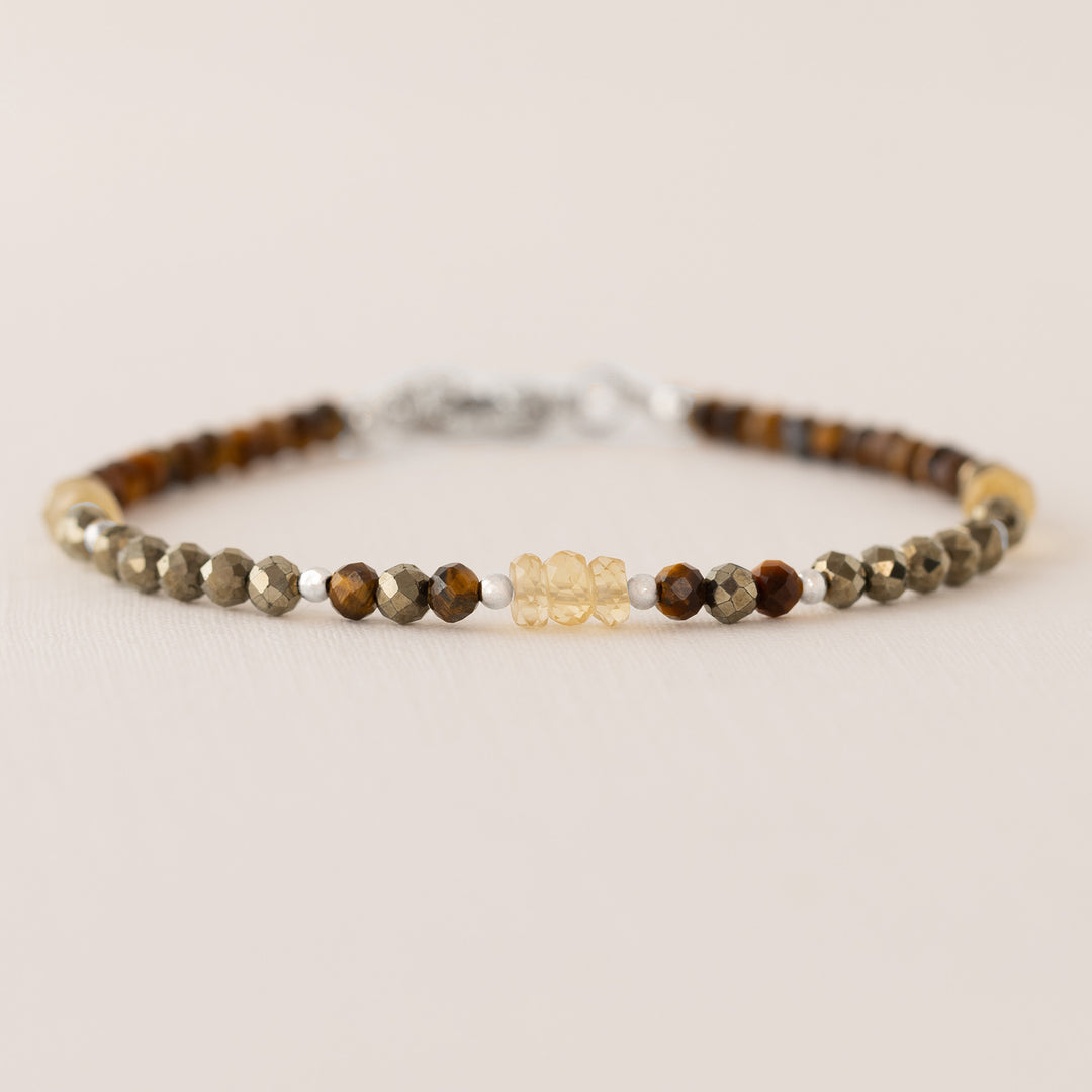 pyrite bracelet for money & abundance