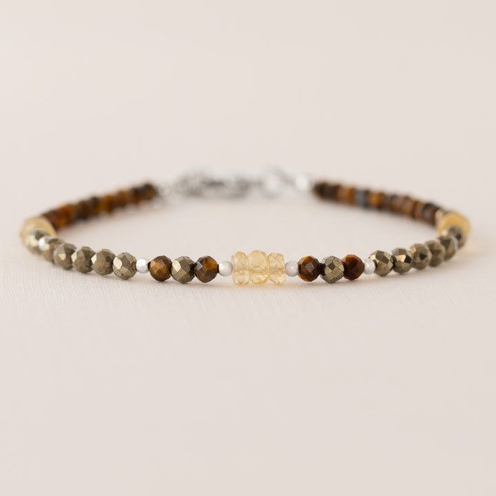 pyrite bracelet for money & abundance