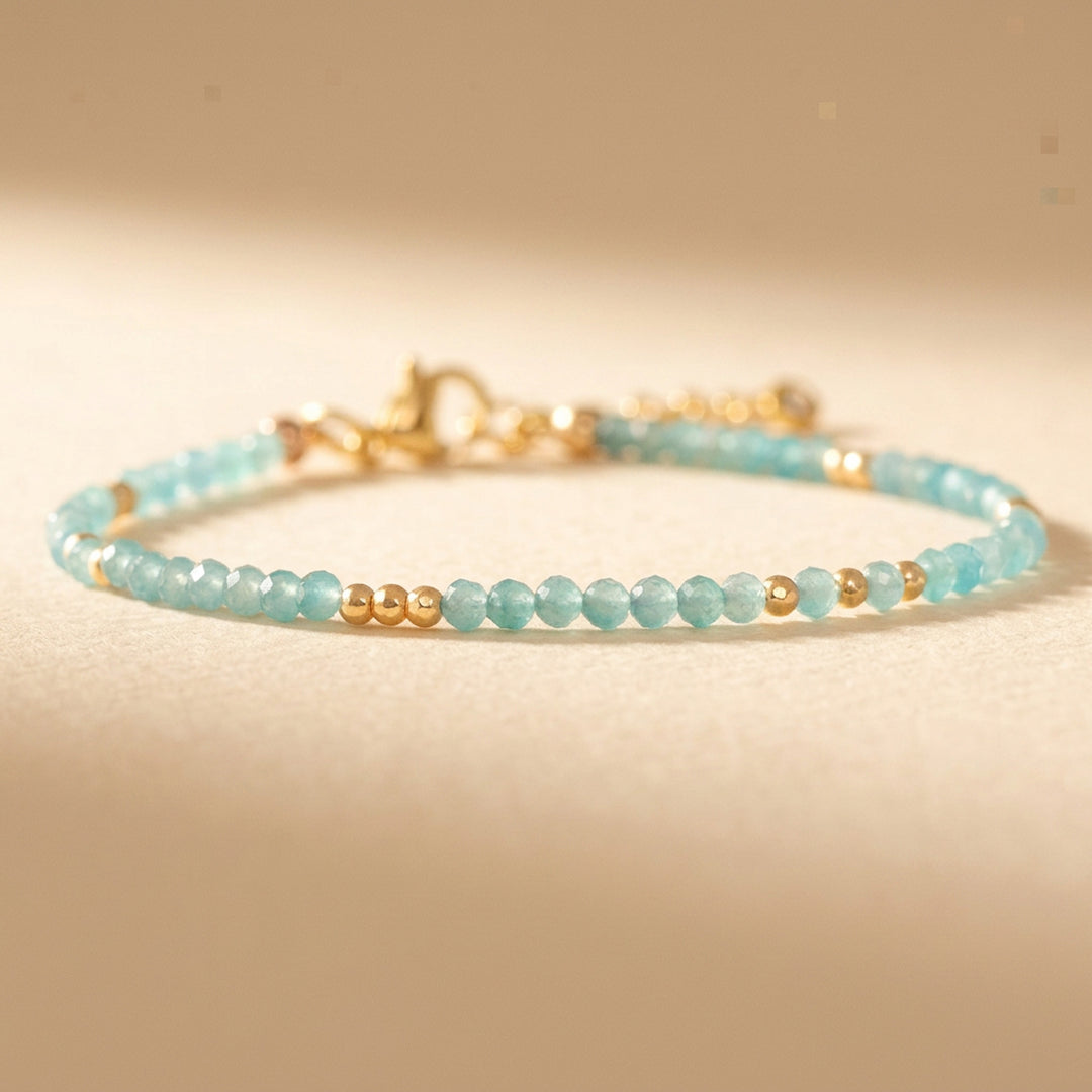 14K gold filled amazonite bracelet — handmade UK