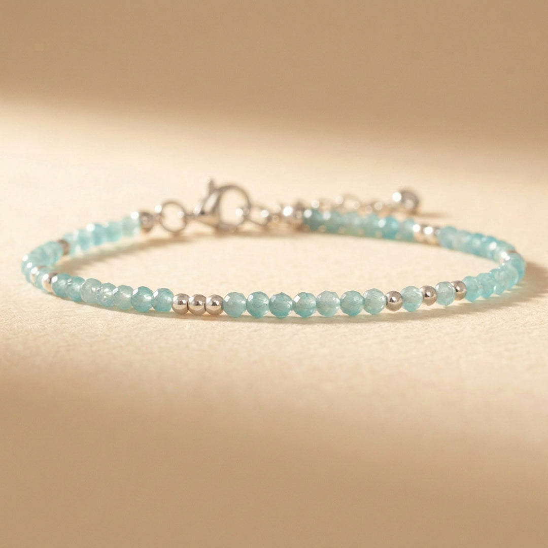 Sterling silver amazonite bracelet — handmade UK